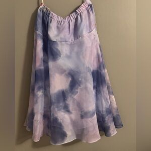 Vintage Women’s Lavender Tie-Dye A-Line Skirt